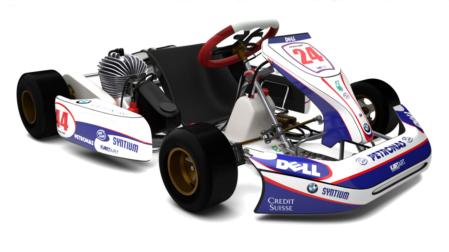 Williams Style Full Go Kart Sticker Kit