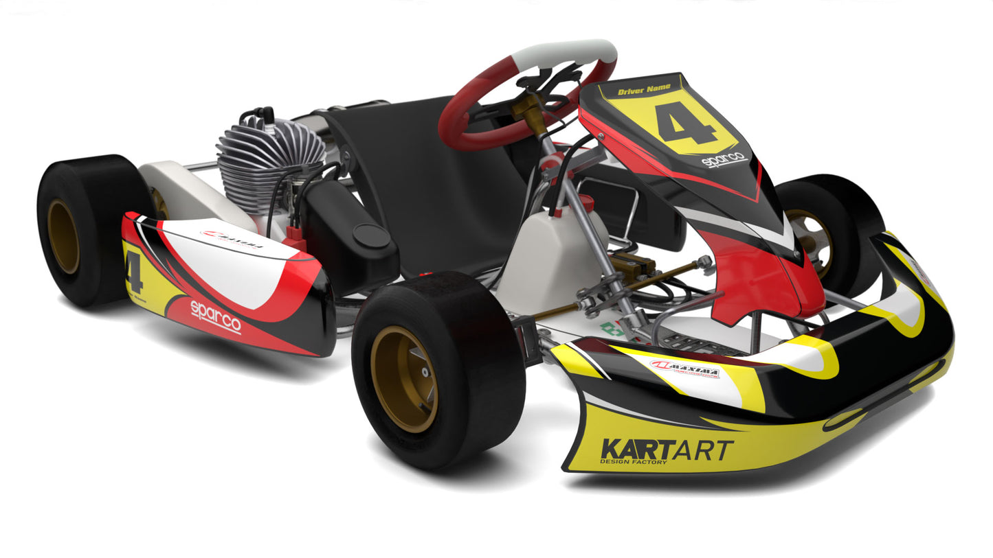 Go kart sticker kit nero style