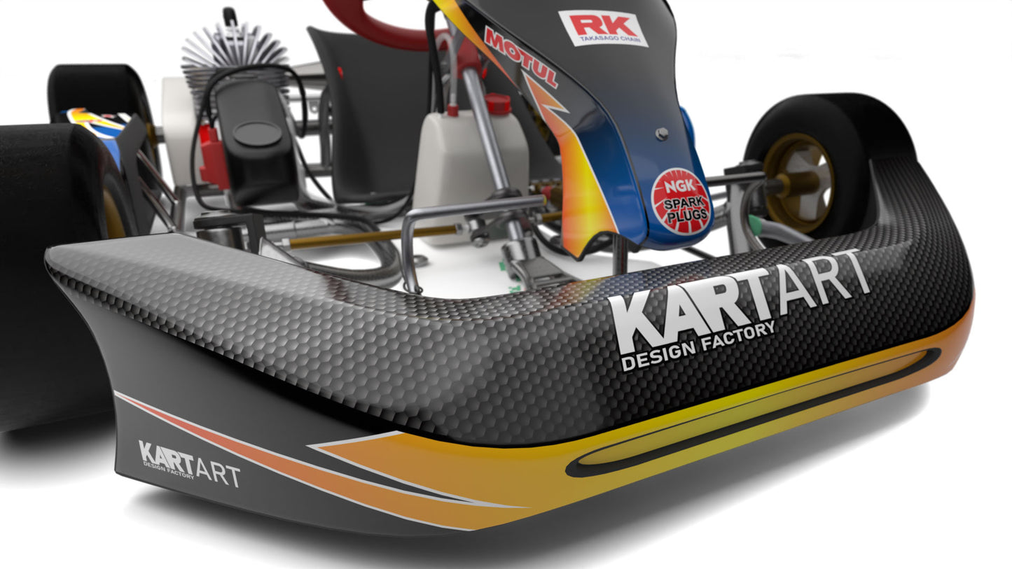 Go kart front bumper graphic sunrise style by kartart