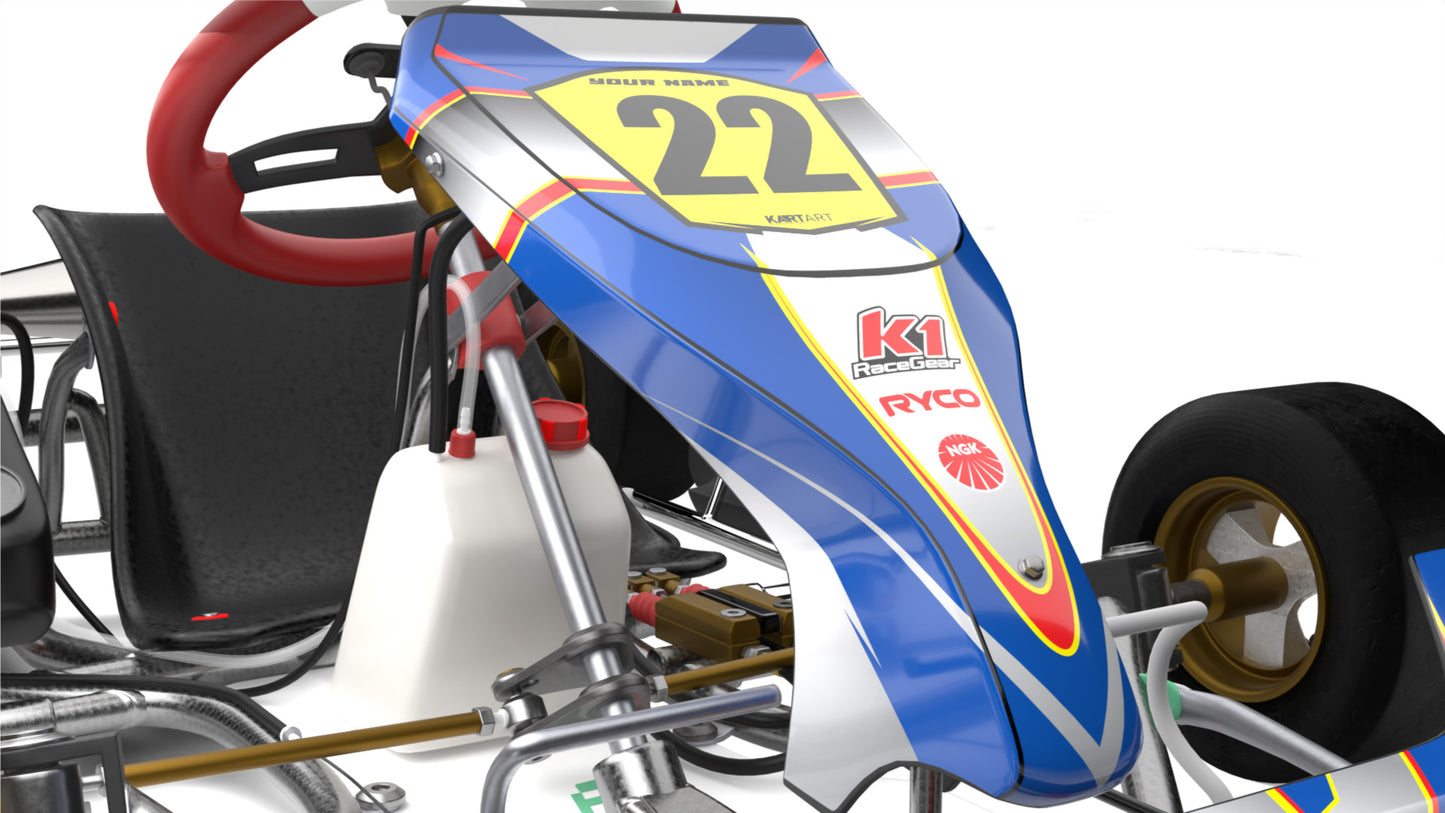 Nassau panel kart sticker kit by kartart apex style