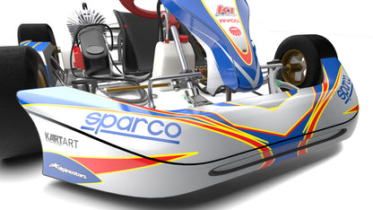 Image of sticker kits for karts for sale by kart art front bumper apex style