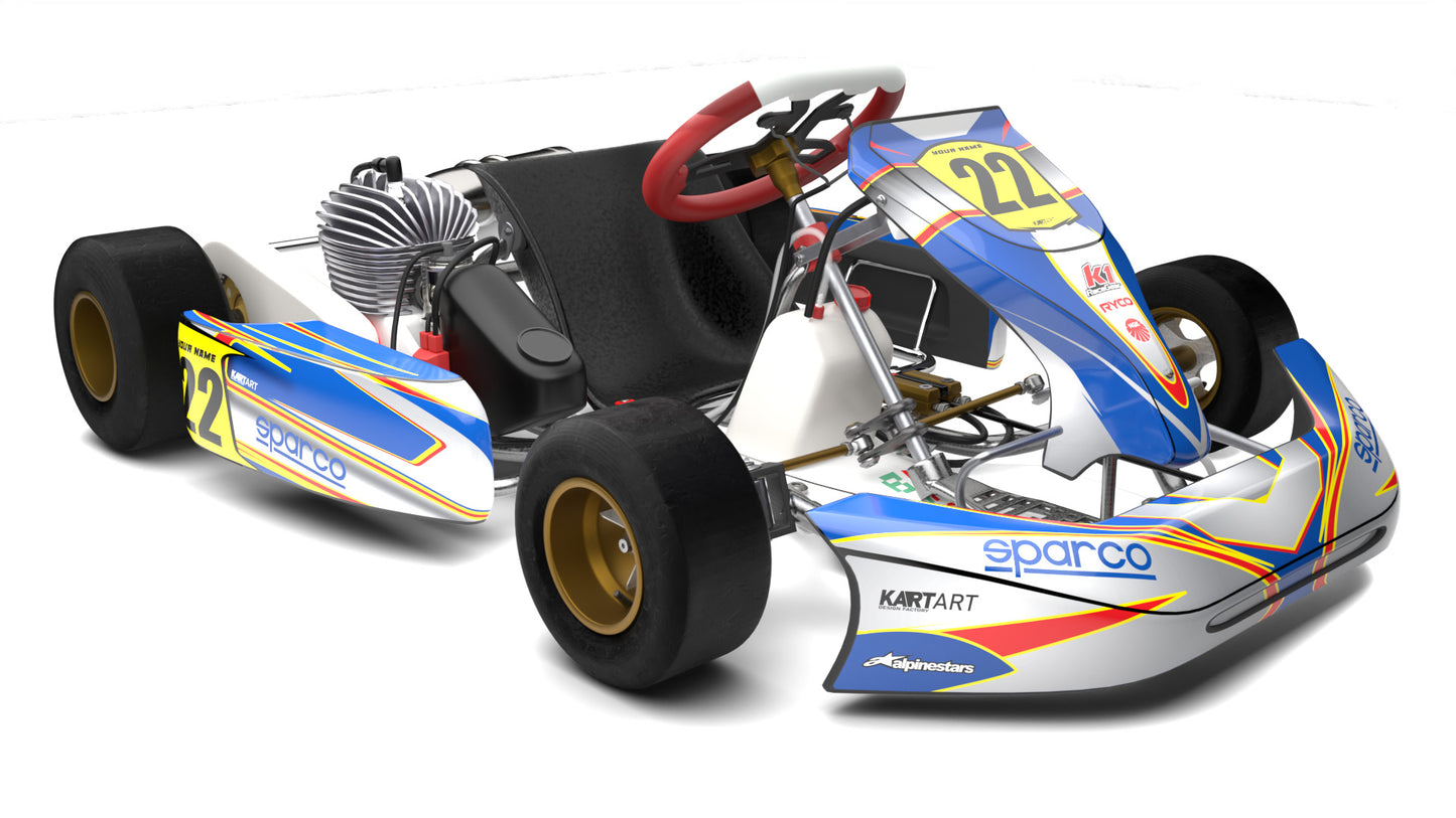 Picture of a kart graphics full kit apex style kart art