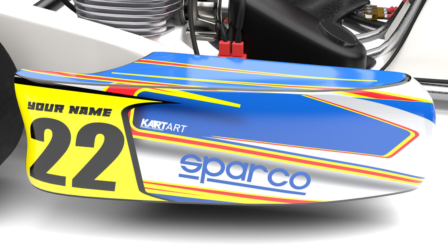 kart art sticker kits image shows side pod stickers apex style