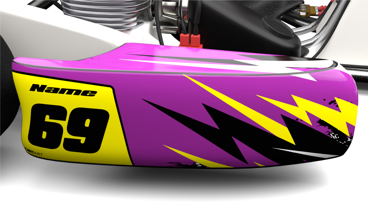 Image of side pod sticker for a kart blaze style