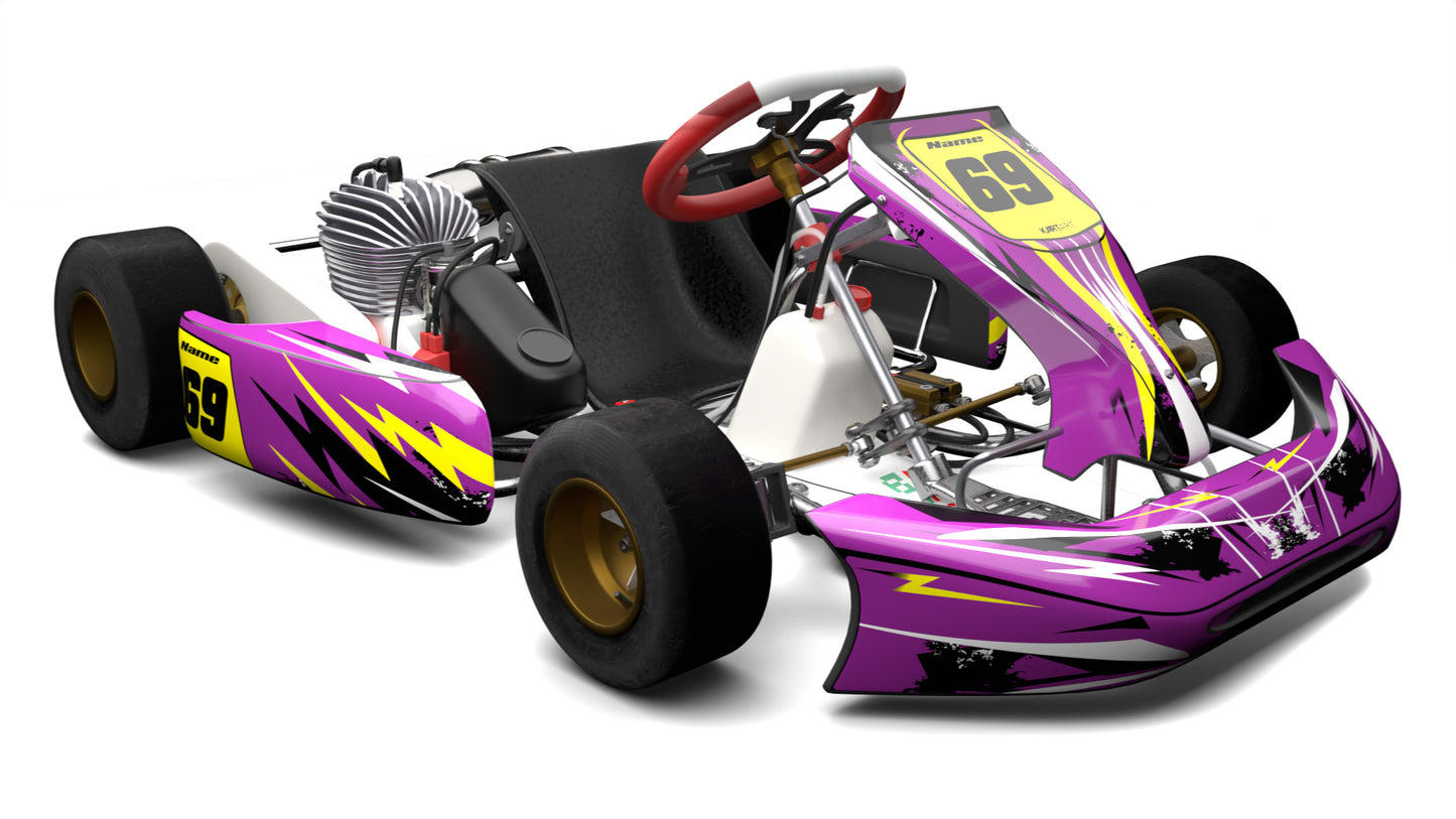 Go kart sticker kit by kart art blaze style