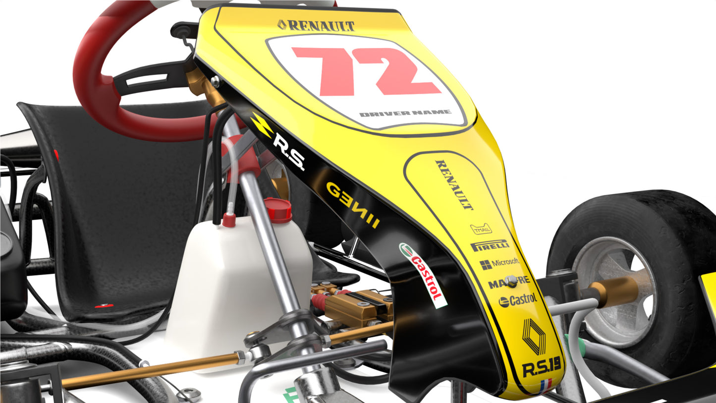 image of a kart nassau panel sticker kit gold style