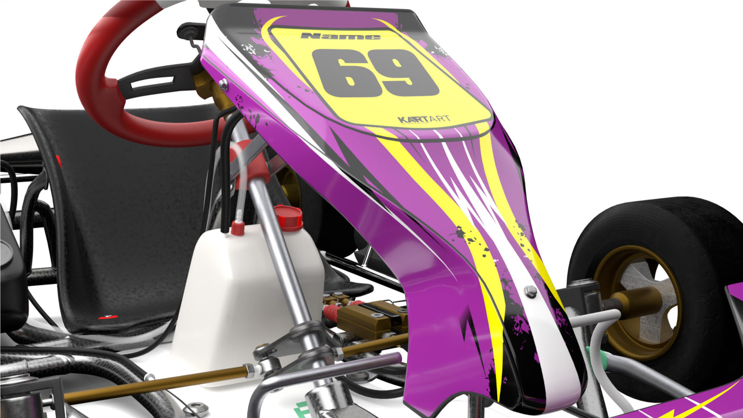 Picture of a kart nassau panel sticker by kart art blaze style