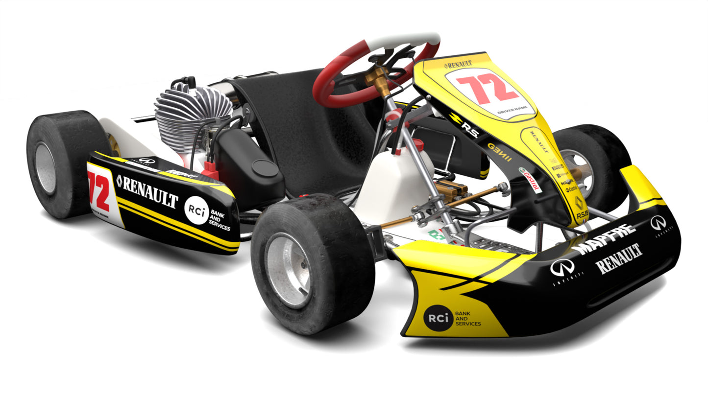 full kart sticker kit gold style kart art