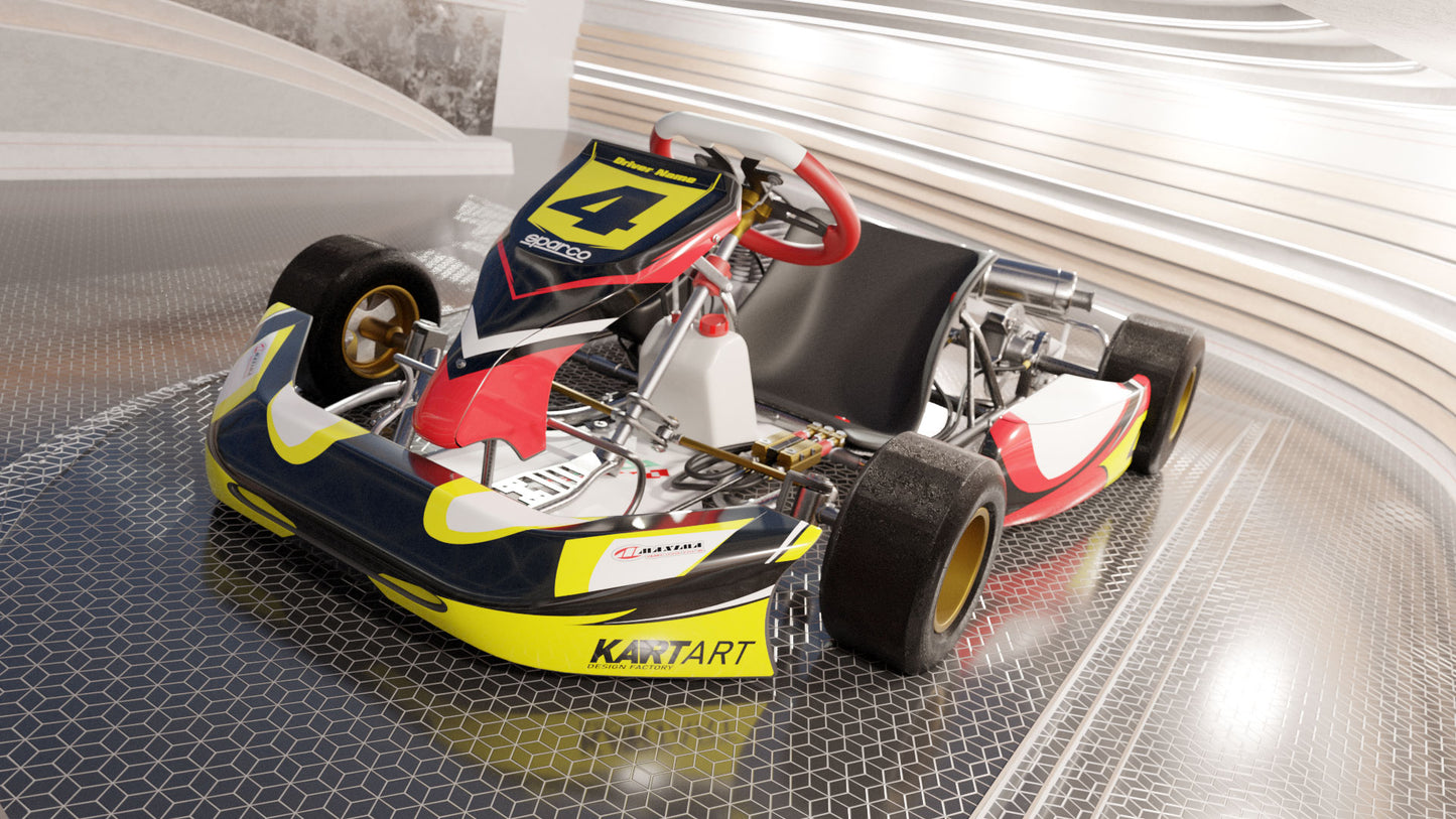 Full graphics kit for go karts nero style