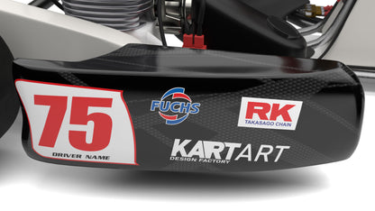 Carbon Style Full Go Kart Sticker Kit
